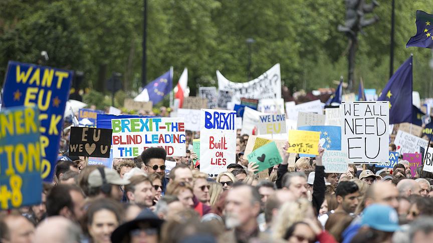 Londra da  AB  protestosu!