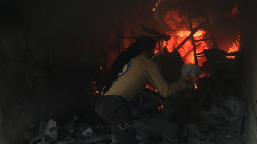 Halep ağır bombardıman altında