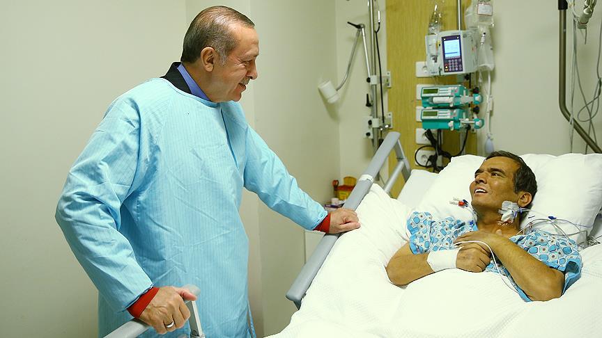Erdoğan Süleymanoğlu nu ziyaret etti