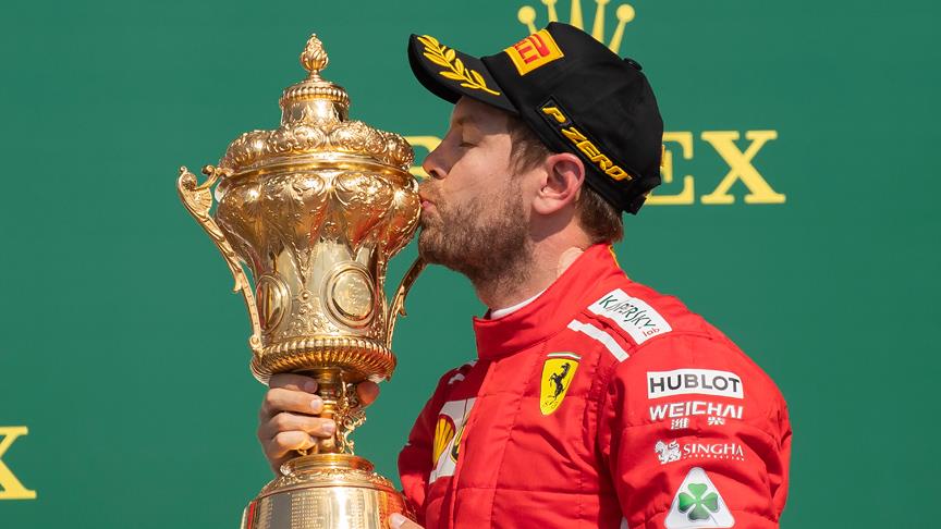 Büyük Britanya da kazanan Vettel