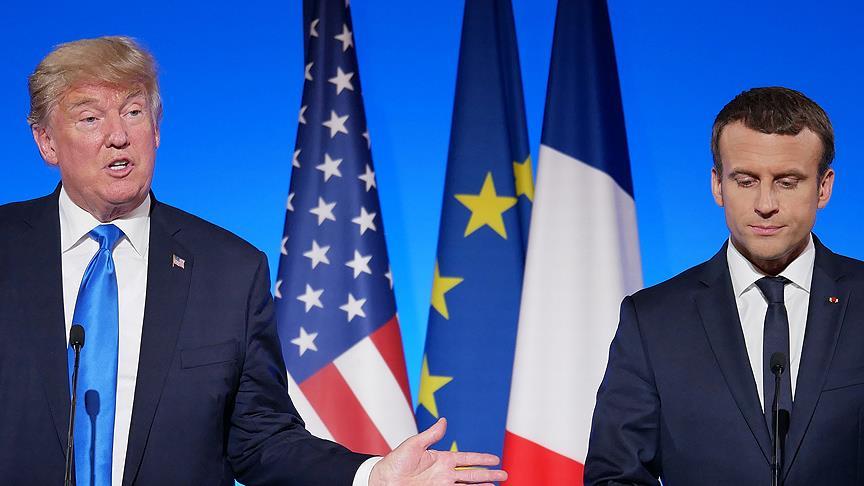 Trump, Macron ile telefonda görüştü
