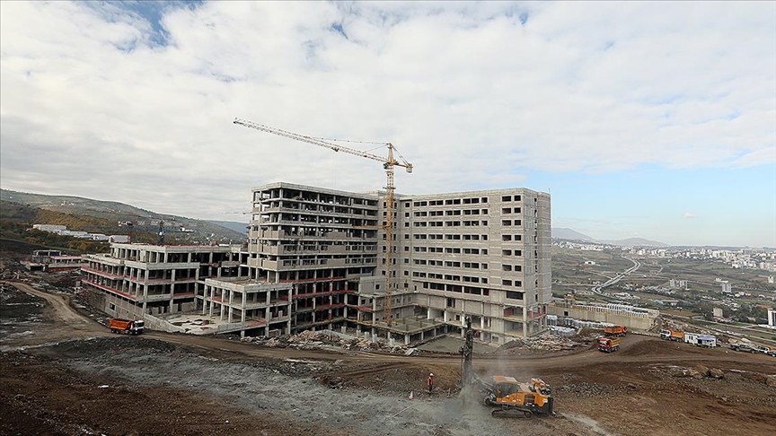 Samsun Şehir Hastanesi nin inşaatı yükseliyor