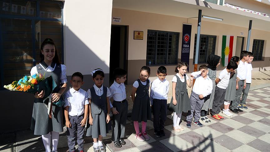 Erbil de onarılan okullar hizmete açıldı