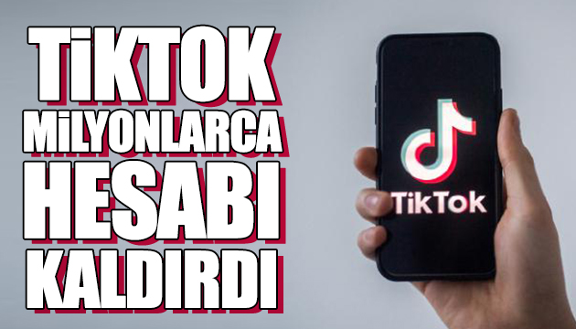 TikTok milyonlarca hesabı kaldırdı