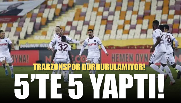 Trabzonspor durdurulamıyor: 5 te 5 yaptı!