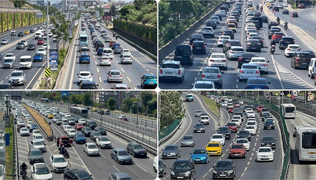 Bayramın ikinci gününde trafik yoğunluğu arttı