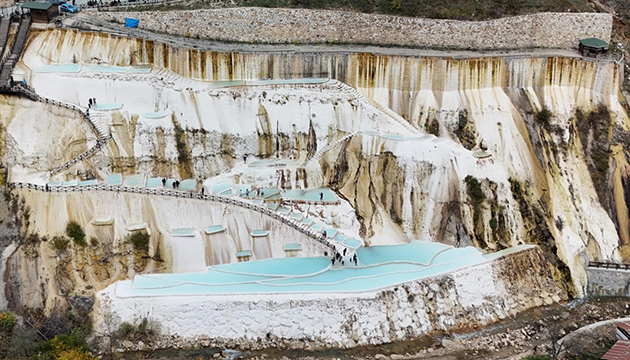 Göksu travertenlerine yoğun ilgi