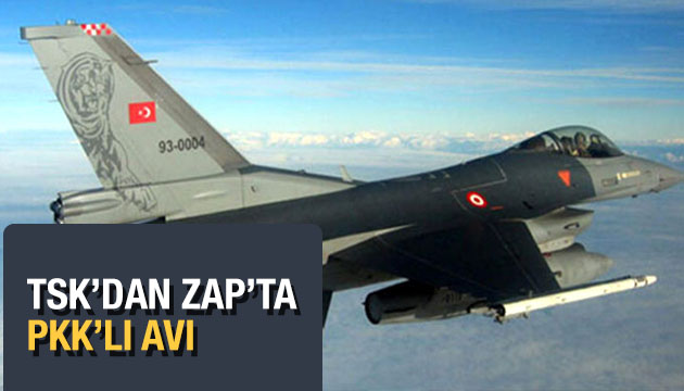 TSK dan Zap ta PKK lı avı