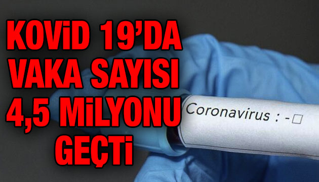 Dünya genelinde vaka sayısı 4.5 milyonu geçti