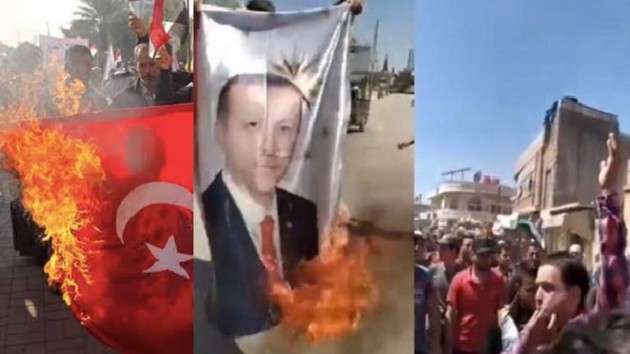 Suriyelilerden  hain Türkiye  sloganı