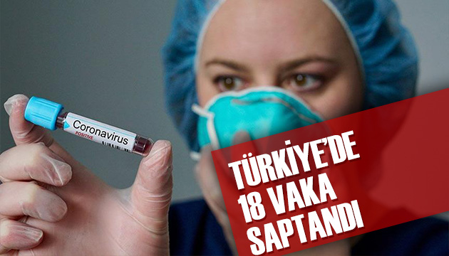 Türkiye de vaka sayısı 18 e yükseldi!