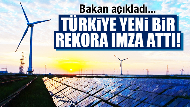 Yenilenebilir enerji üretiminde günlük rekor kırıldı