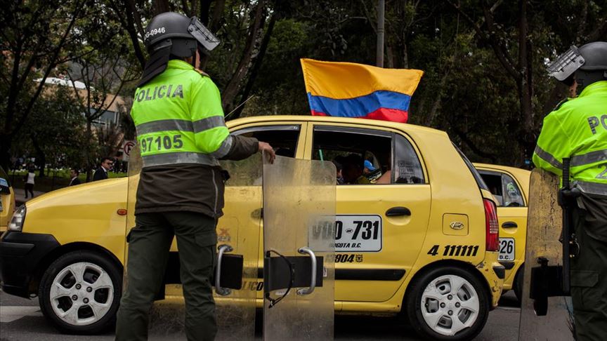 Kolombiya da Uber protestosu