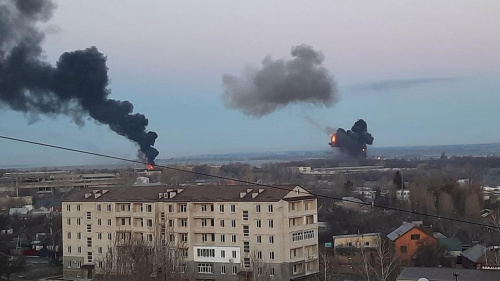 Rusya saldırılarına devam ediyor! Kiev de patlama sesleri