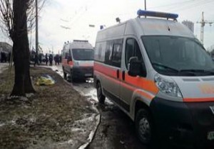 Ukrayna ya destek için yapılan eylemde patlama!