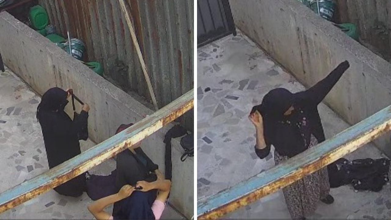 Kadınlar kıyafetlerini bahçede değiştirdiler