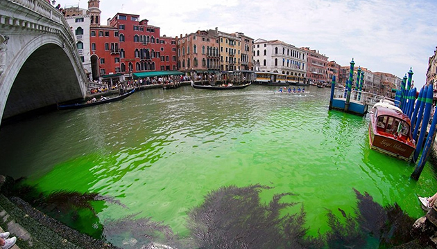 Greta Venedik i yeşile boyadı