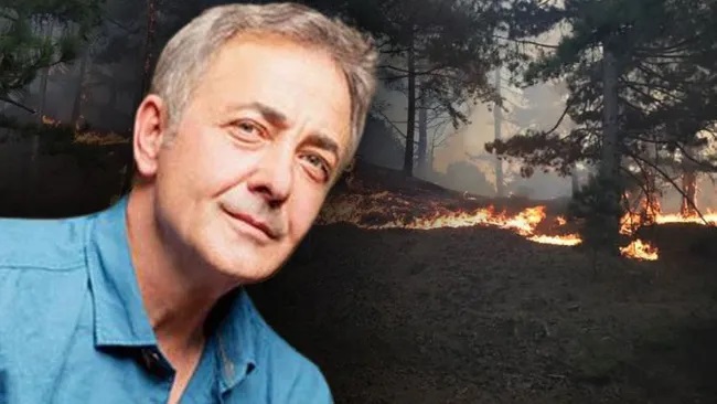 Mehmet Aslantuğ dan  yangın  paylaşımı