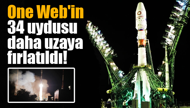 One Web in 34 uydusu daha uzaya fırlatıldı