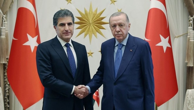 Erdoğan, Barzani yi kabul etti