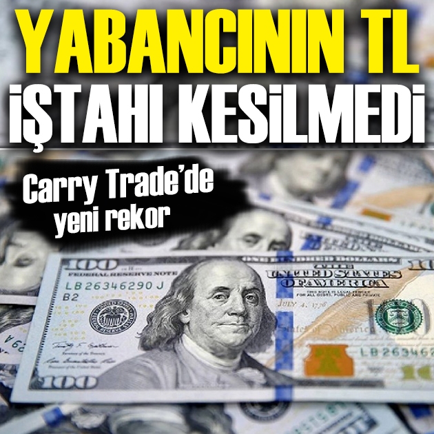 Yabancının TL iştahı hız kesmedi: Carry trade'de yeni rekor