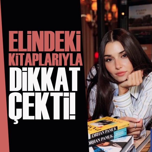 Hande Erçel Valentino defilesinde elindeki kitaplarla dikkat çekti