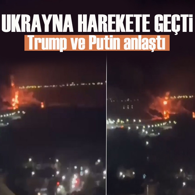 Trump ve Putin anlaştı, Ukrayna vurdu: Rusya'nın can damarı petrol terminali alev alev yanıyor!