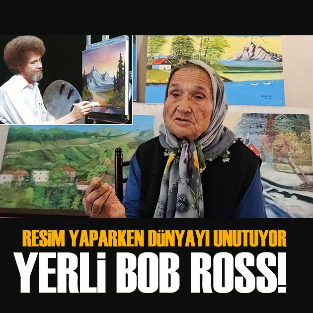 Yerli Bob Ross! 81 yaşında 44 tablo yaptı