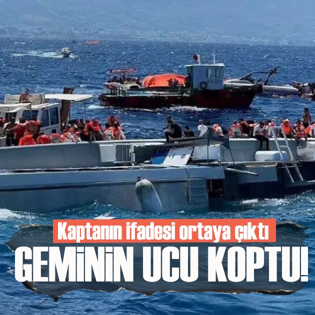 Batan gemi kaptanın ifadesi ortaya çıktı: Dalgalar nedeniyle ön taraf kopunca alabora olduk