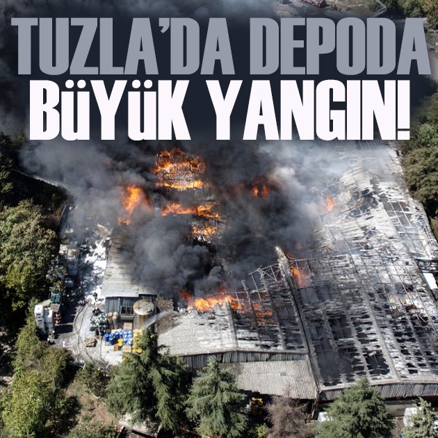 Tuzla'da lojistik depoda yangın! Ekipler bölgede