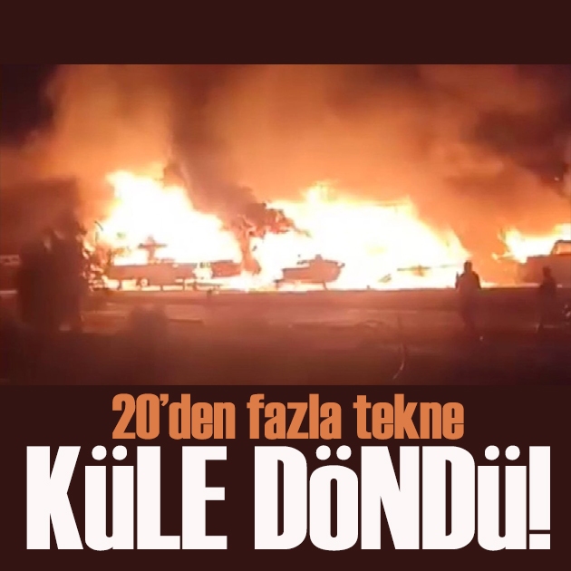 Balıkçı Barınağı’nda yangın: 20’den fazla tekne küle döndü