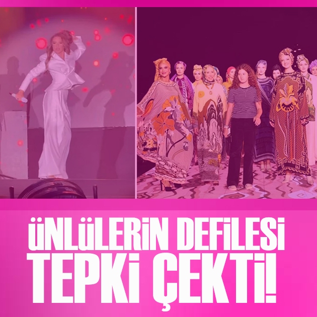 Galataport'taki eşarp defilesi gündem oldu! Hadise tepki çekti
