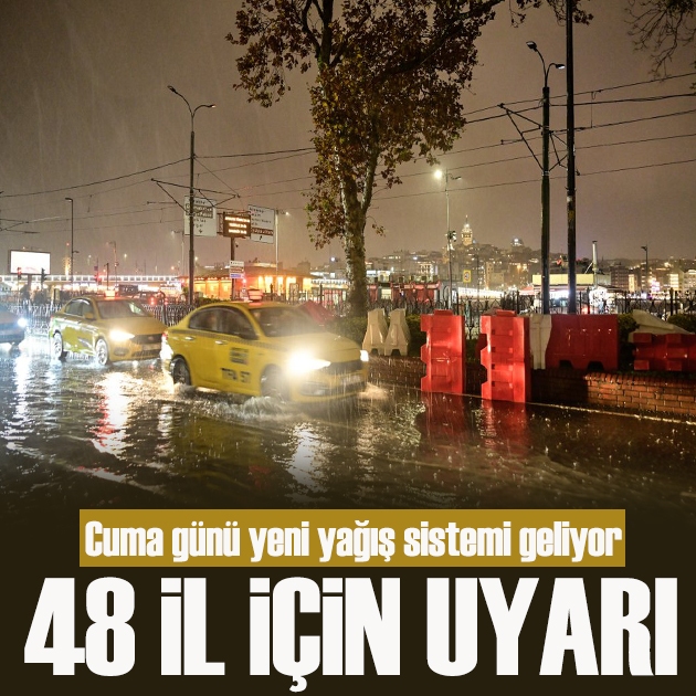 Meteoroloji'den 48 il için sarı, 5 il için turuncu uyarı! Kuvvetli geliyor