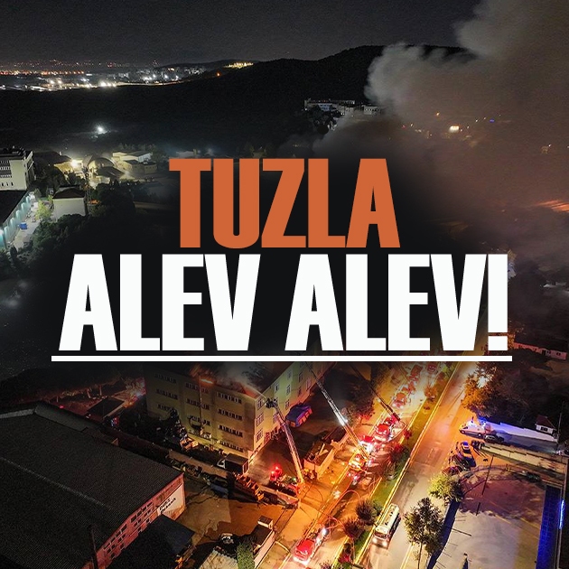 Tuzla'da korkutan fabrika yangını: Alevler çatıyı sardı!