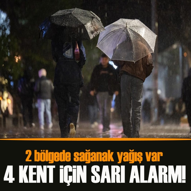Sıcaklıklar 4 derece düşüyor! 2 bölgede sağanak yağış var