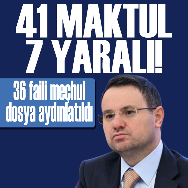 Bakan Gürlek açıkladı: 36 faili meçhul dosya aydınlatıldı