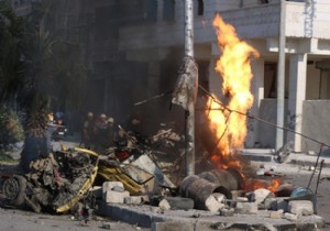 Halep e  varil bombalı  saldırı düzenlendi!