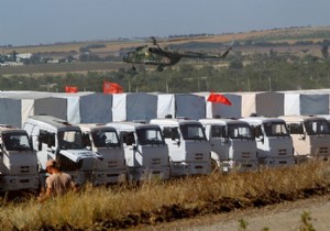 Rusya nın gönderdiği yardım tırları Ukrayna ya ulaştı!