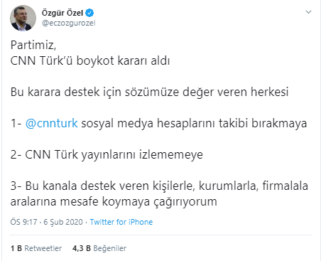 Chp Den Yeni Cnn Turk Cagrisi Guncel Haberler Son Dakika