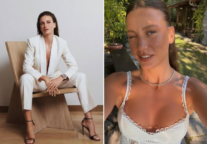 Serenay Sarıkaya, Paris Moda Haftası'nda rüzgar estirdi